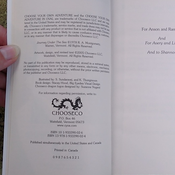 Journey Under Sea Choose Your Own Adventure Children's Chapter Book Junior - Picture 4 of 6